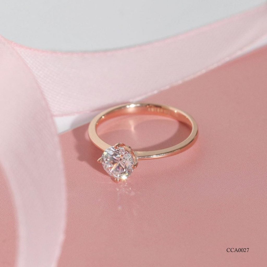 cincin tunangan emas rosegold