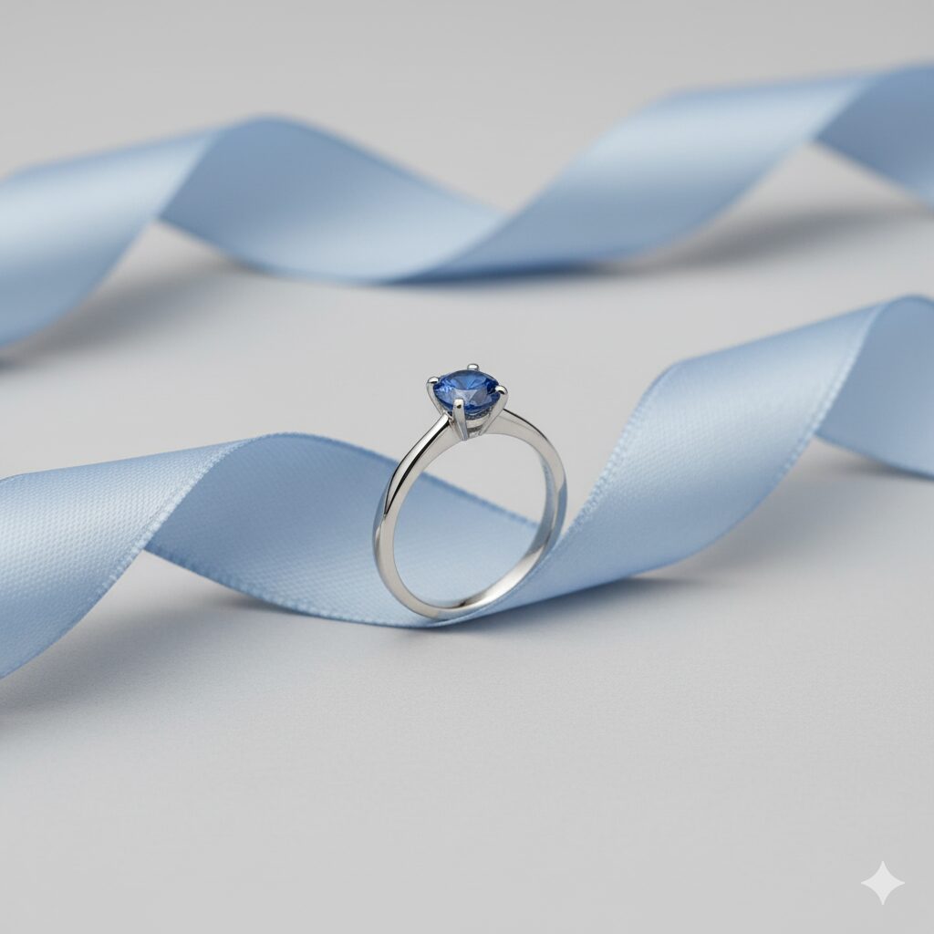 cincin permata safir biru