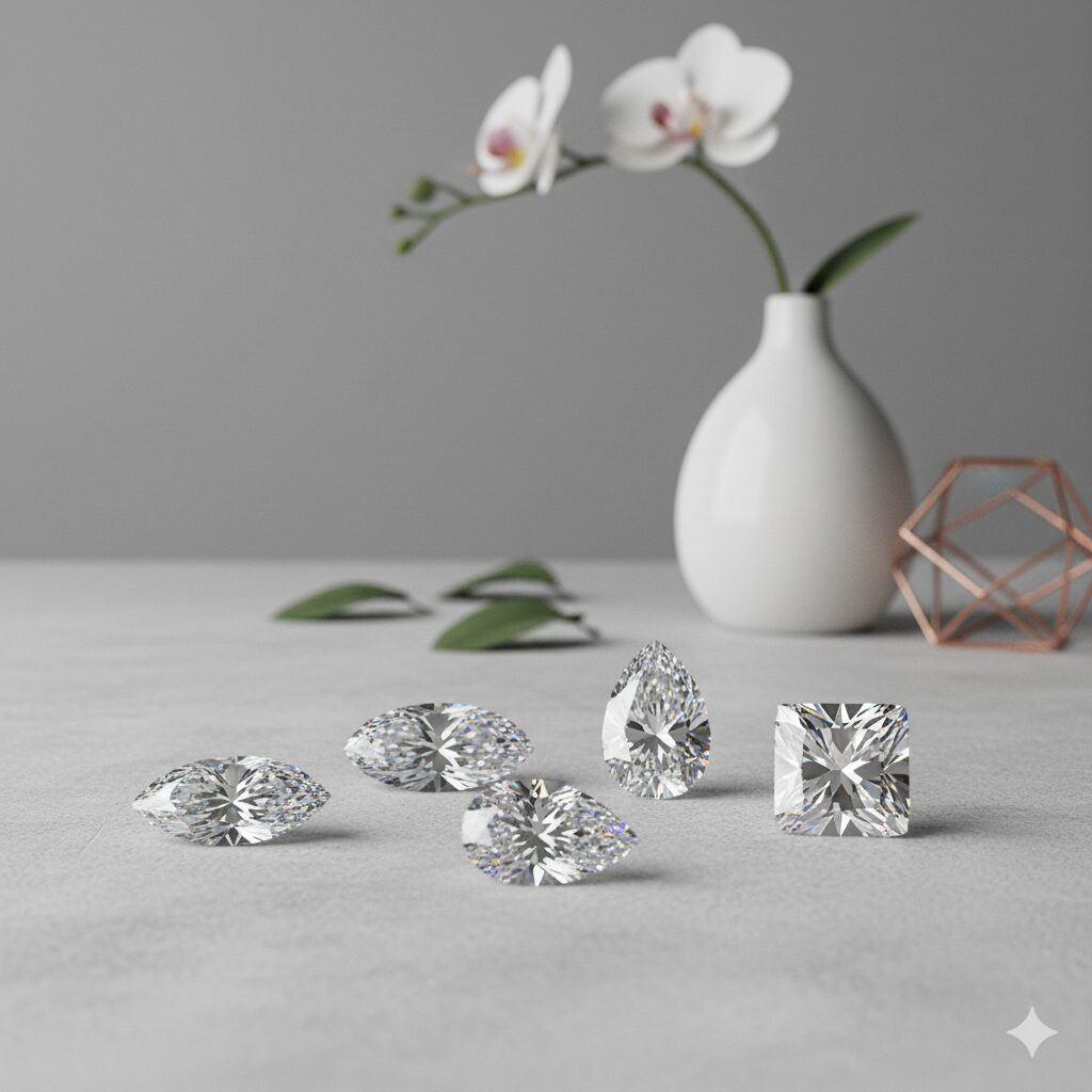 aneka bentuk potongan berlian