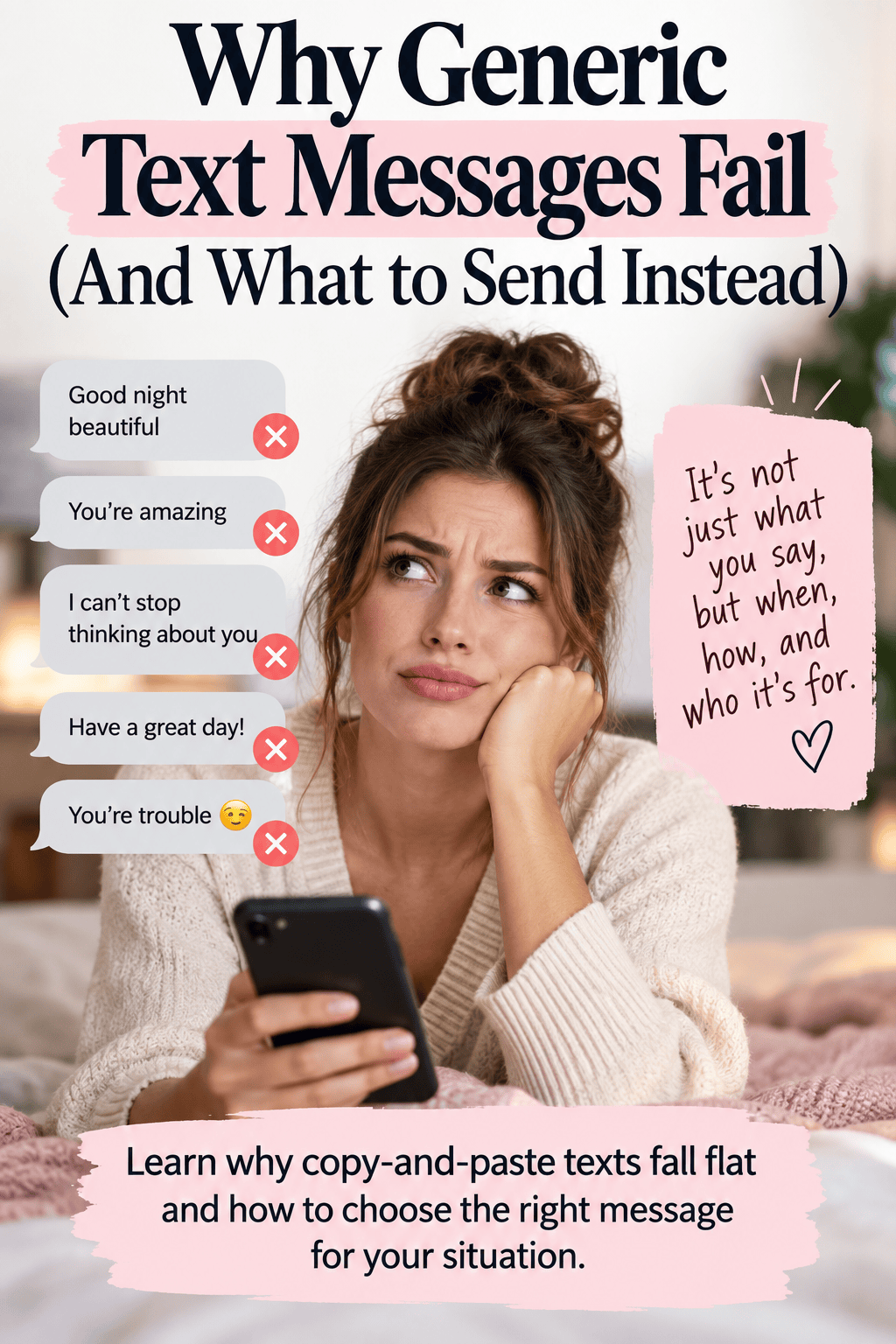 woman confused about why the copy&paste texts she found online doesn't work