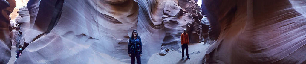 Brooke and Buddy in Lower Antelope Canyon