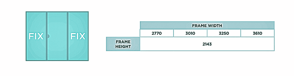 OXO Sliding Door Configuration