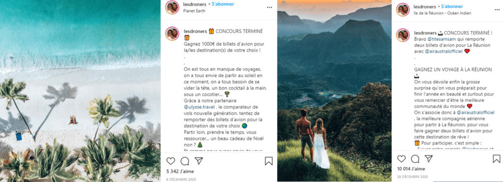 Voyager responsable... En faisant la pub pour une compagnie d'avion sur Instagram