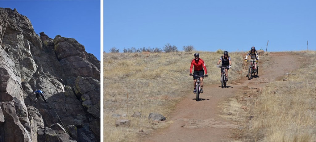 Bikers out enjoying the amazing North Table Mountain Trail