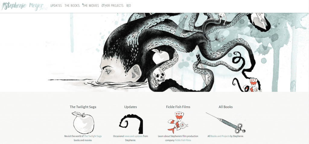 author website elements design