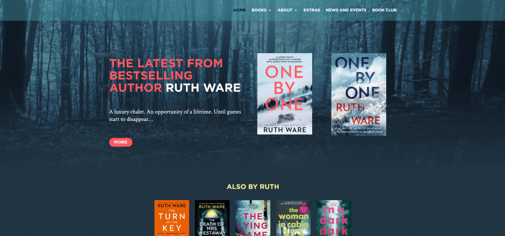 author website header