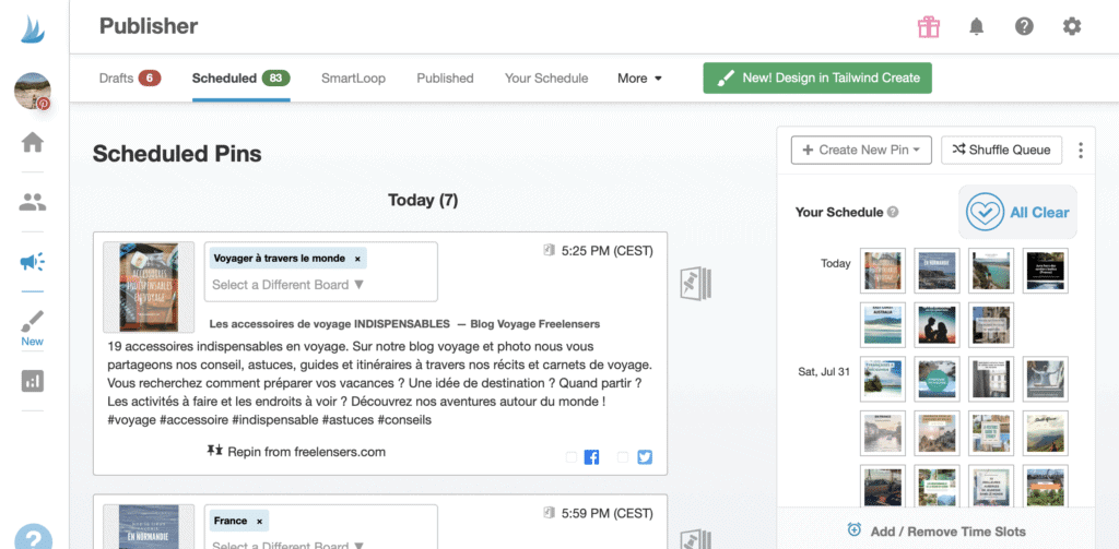 Pinterest Tailwind