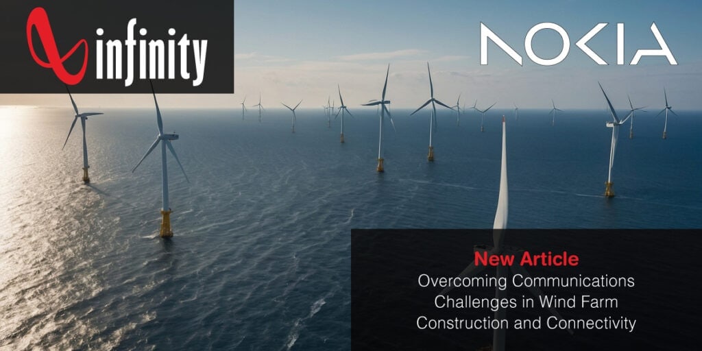 A wind farm powered by Nokia Solutions