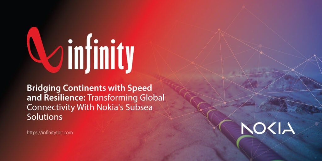 artist depiction of Nokia's subsea connectivity, which delivers innovative optical transmission systems that redefine performance, flexibility, and efficiency.