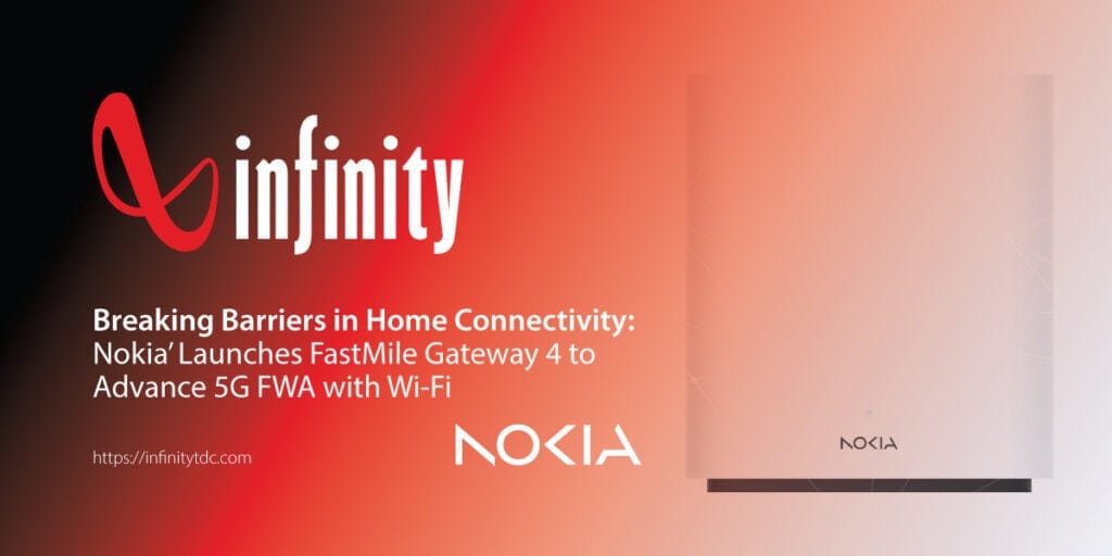 Nokia FastMile Gateway 4, a compact indoor 5G gateway equipped with dual-band Wi-Fi 7