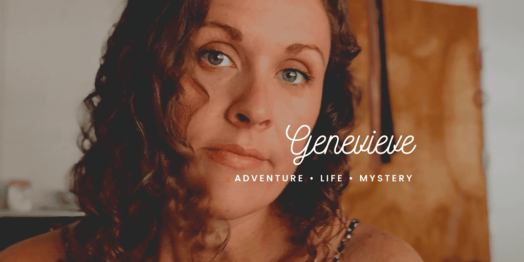 Healer Genevieve close up photo of Genevieve a young white woman with long curly hair.