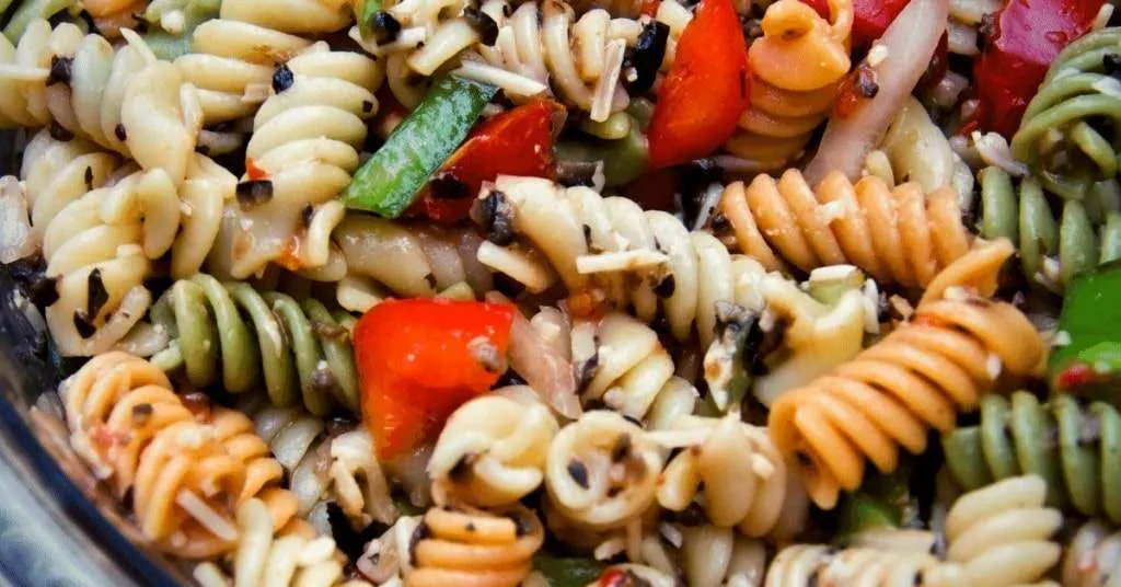 Vegan Tri-Color Rotini Pasta Salad