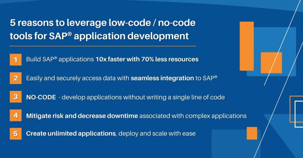 5 Top Reasons To Embrace No-Code Development Platforms for SAP®