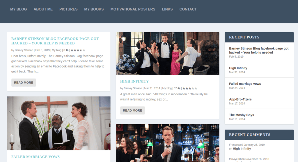 How I Met Your Mother Dizisinde Geçen Web Siteler barney blog