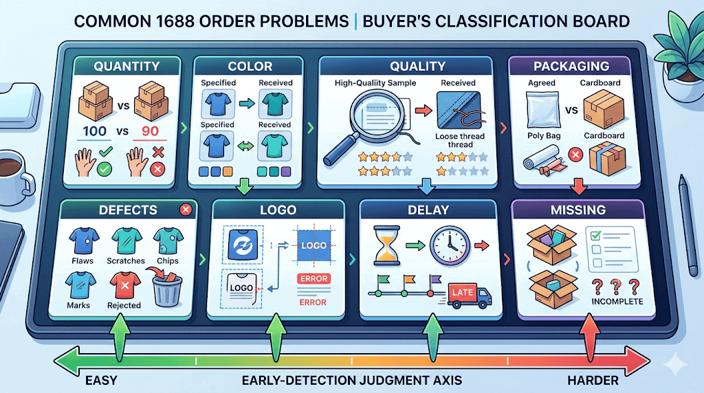 Editorial illustration showing when an overseas buyer may manage Bao66 alone and when they benefit from an agent because of Chinese communication sample comparison China side payment warehouse receiving inspection and multi supplier coordination