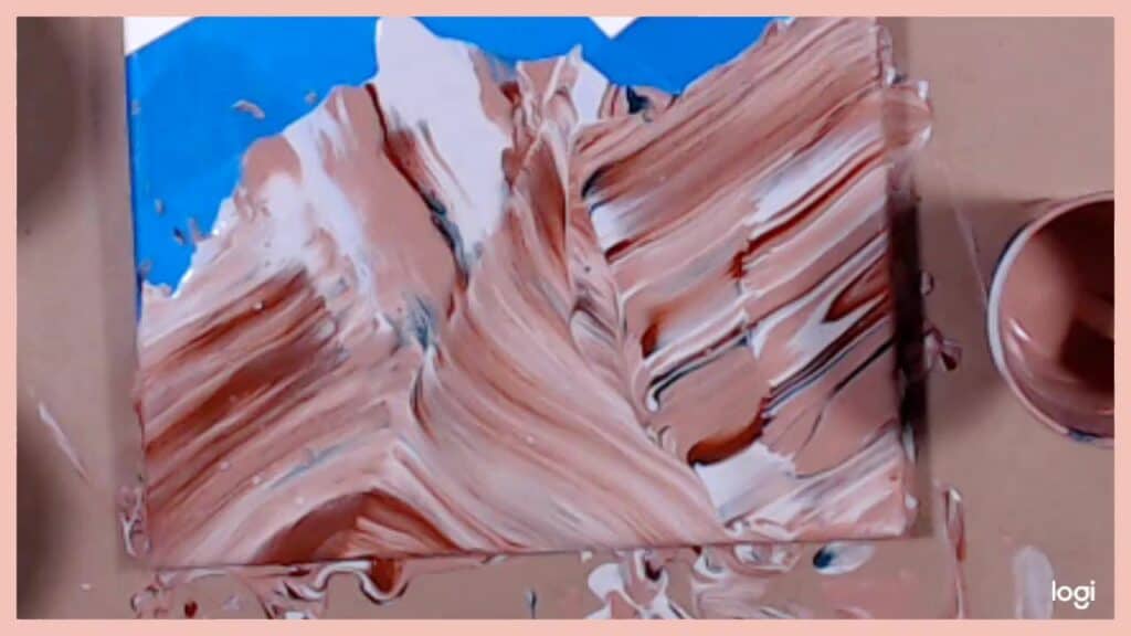 Swipe in the mountain faces