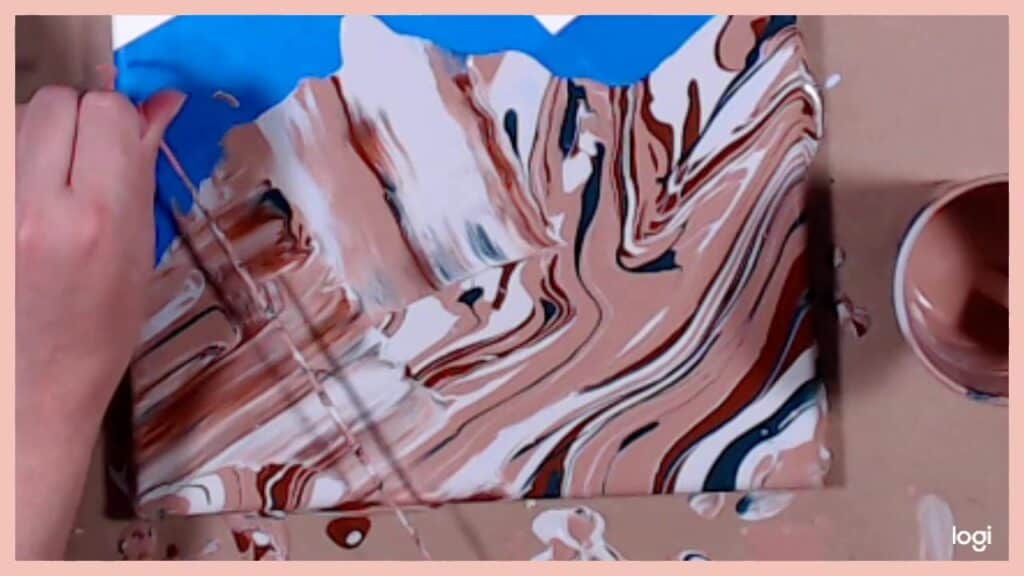 Swipe in the mountain faces