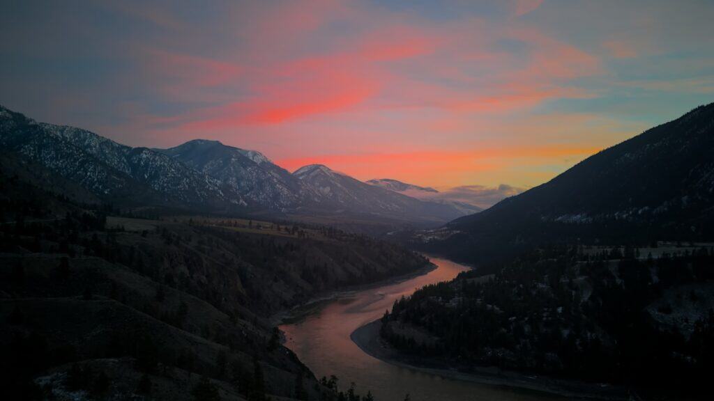 mountains at sunrise