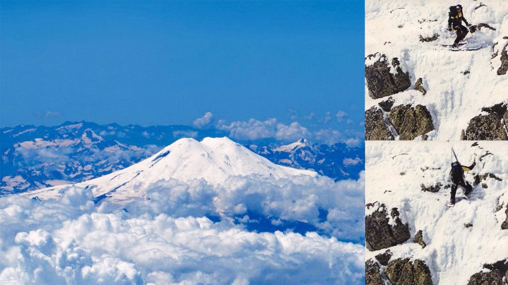 Спускане със ски Първото изкачване на Иван Кристоф на върха на Европа