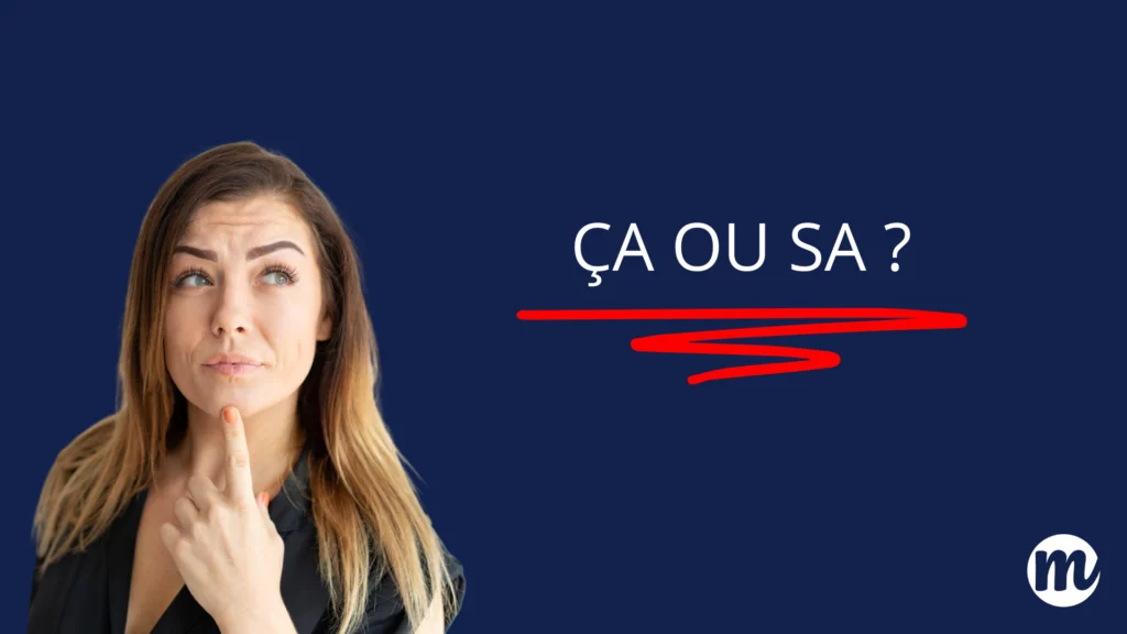 Femme pensive face à la question “ça ou sa”, illustrant un exercice orthographe adapté aux collégiens et aux élèves qui apprennent à écrire. Cette image accompagne un test orthographe visuel pensé pour relever un orthographe défi courant à l’école. Elle évoque les hésitations fréquentes rencontrées par les enfants dans leurs exercices orthographe quotidiens, et introduit un contenu pédagogique clair pour aider à distinguer “ça ou sa” à l’écrit.