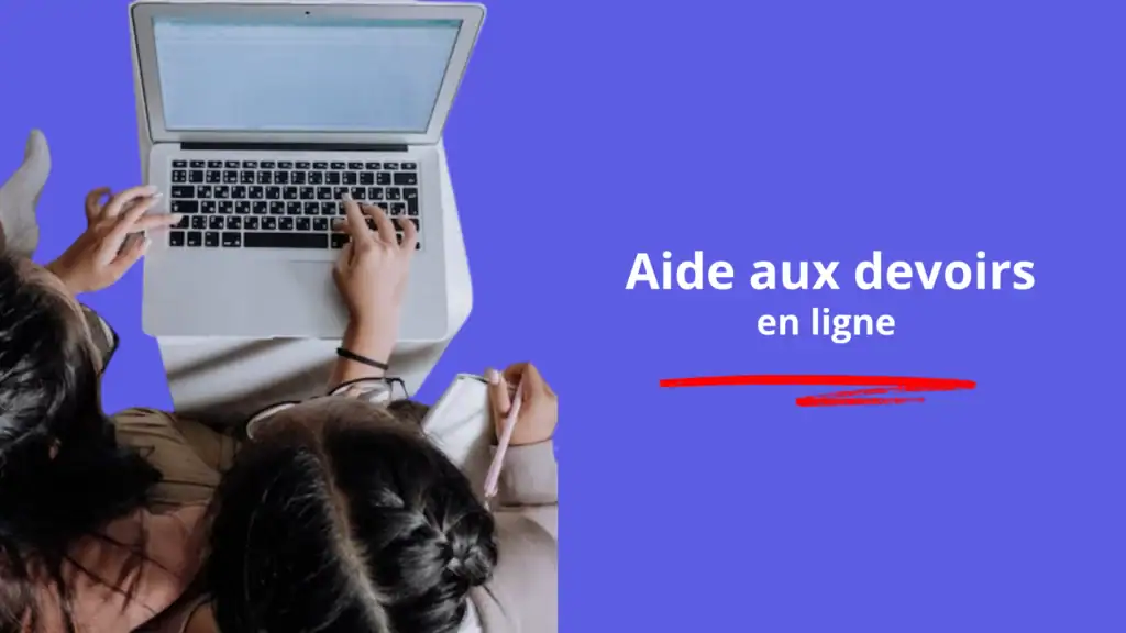 Enfant et parent travaillant ensemble sur un ordinateur pour une aide aux devoirs en ligne, afin de limiter le décrochage scolaire, préparer une bonne rentrée scolaire et aider les élèves à réussir, en complément de l’aide aux devoirs à domicile, avec un accompagnement adapté y compris pour les profils TDA, avant un conseil de classe.