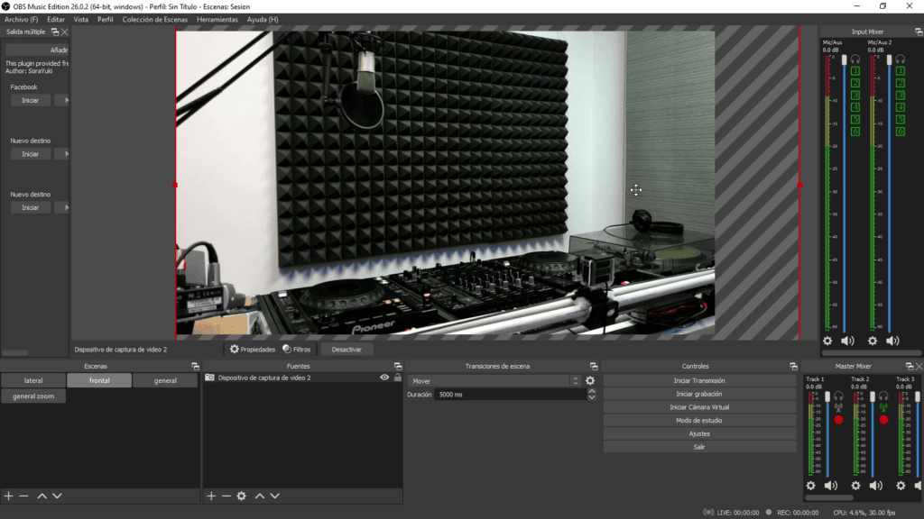 Imagen escalada en OBS