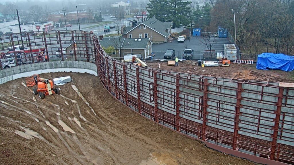 Structural steel wall fabricated by the rose corporation