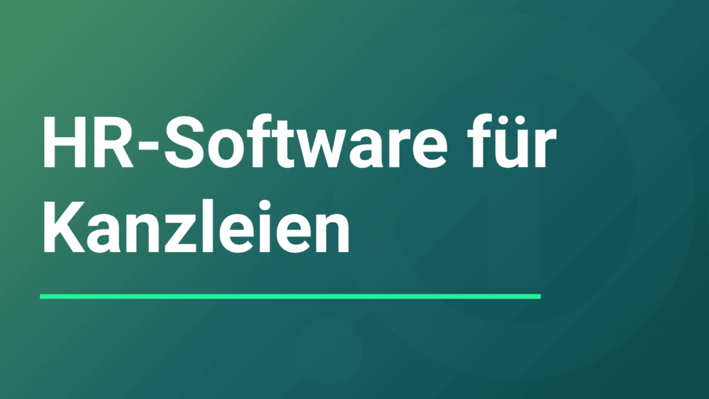 Blog-Banner mit der Aufschrift "HR-Software für Kanzleien" auf grün-blauem Hintergrund.