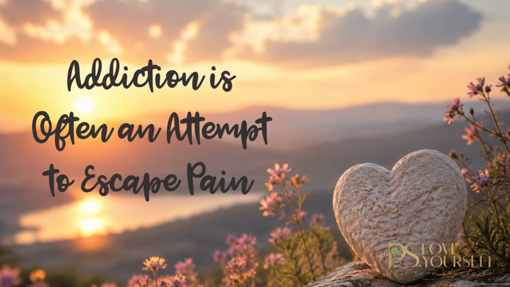 A scenic sunset view overlooking mountain with a heart rock