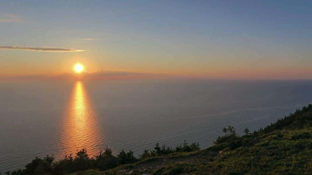 Sunset at Skyline Trail over the Atlantic Ocean