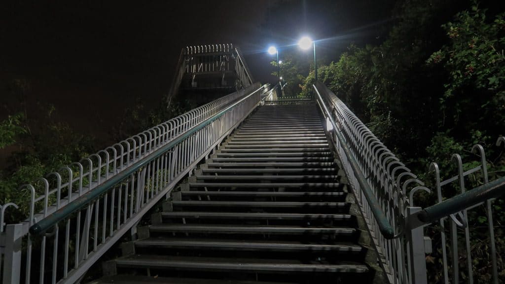 Stairs leading up to a great view in Quebec City