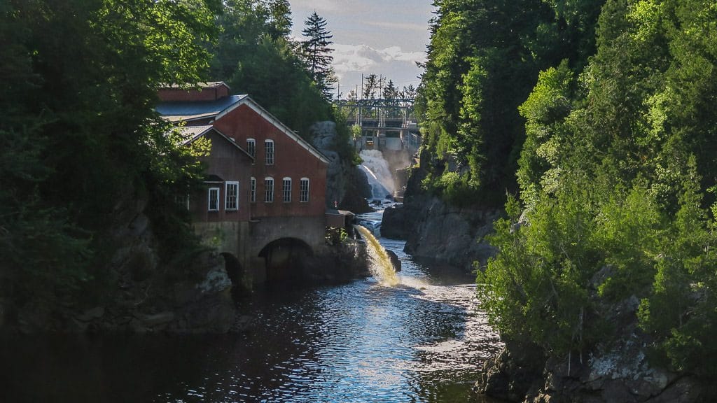 Waterfall at St. George Gorge in New Brunswick