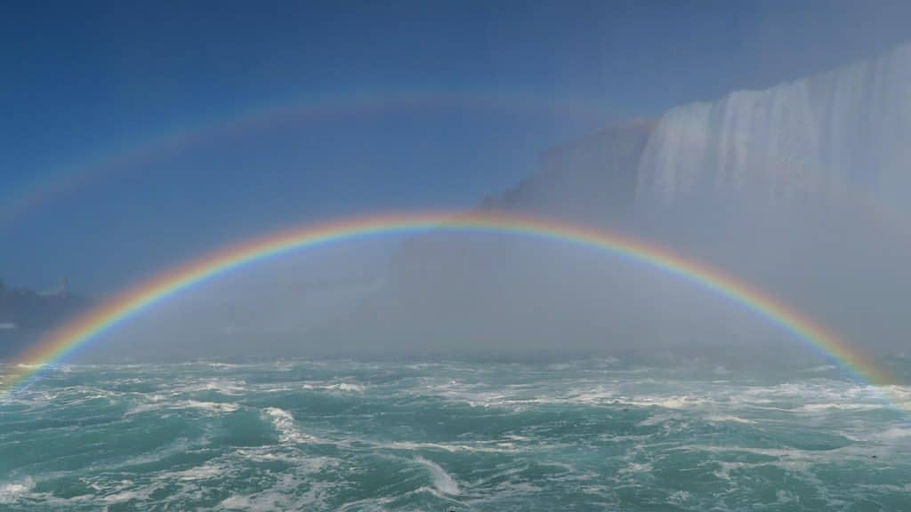 Double Rainbow at Niagara Falls from the Hornblower Niagara Cruise