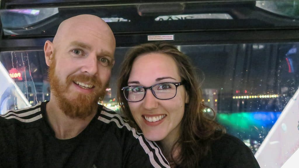 Brooke and Buddy in the skywheel that is included in the Clifton Hill Fun Pass