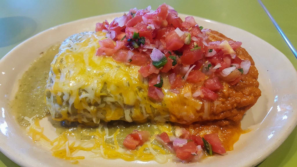 giant smothered burrito at Snooze