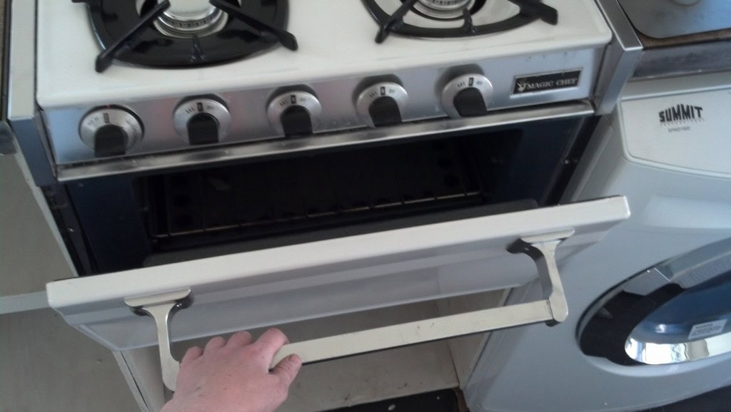 I had to epoxy on the oven handle, the screws fell apart