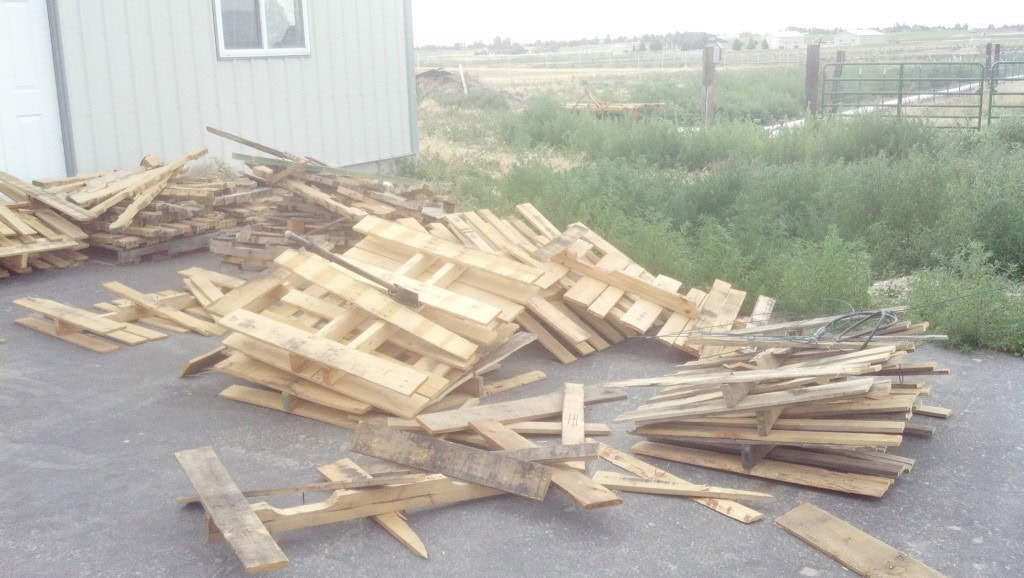 I had just shy of 30 pallets to disassemble, I was super excited to use the tool Nate made me listed in the previous post.