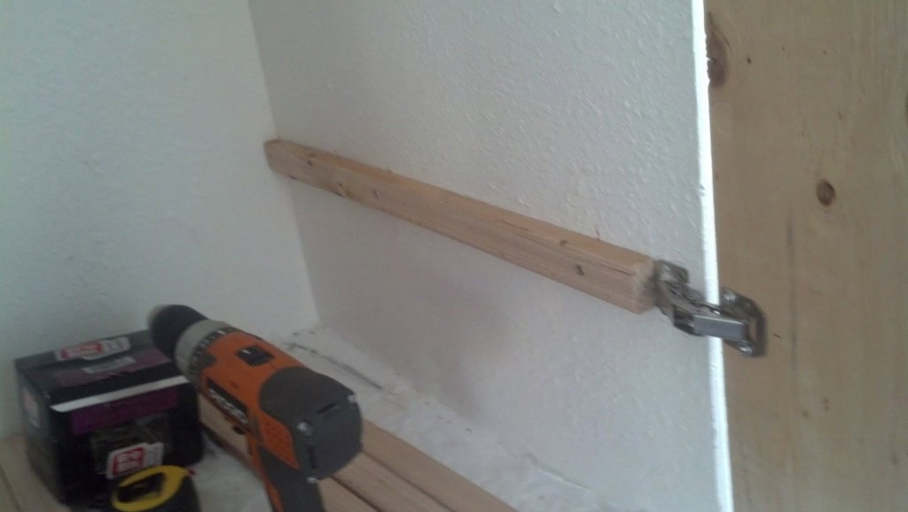 I put up some side rails to lay shelves on