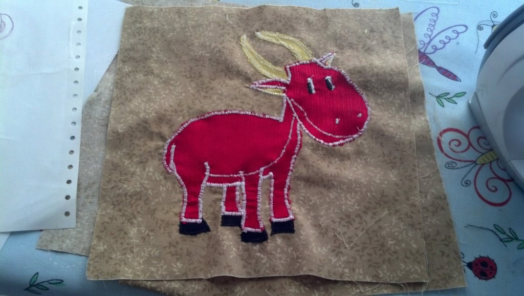 and the Gazelle, its a red corduroy, NOT an antelope, which is  what I keep calling it 