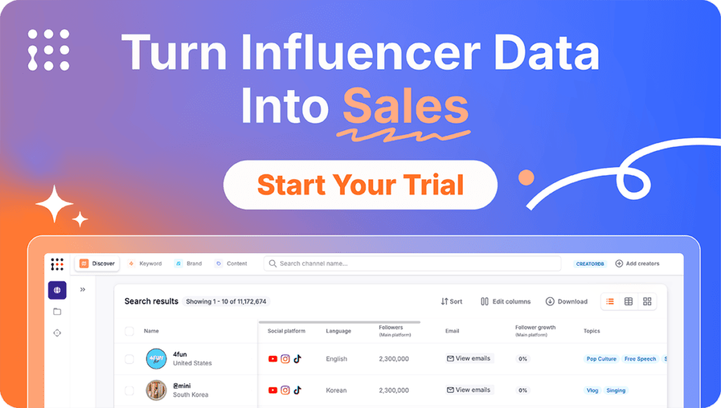 Influencer marketing creatordb