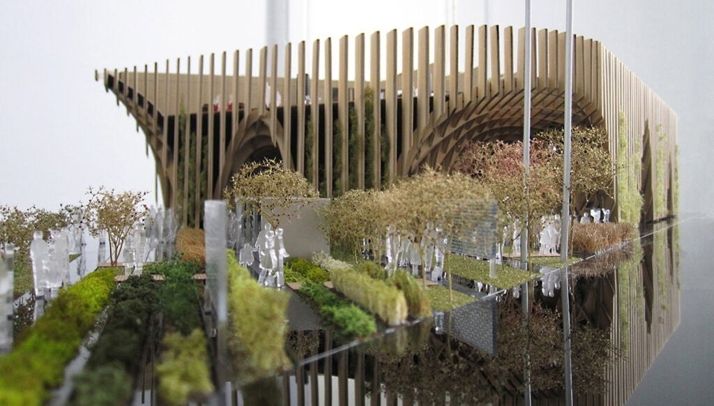 Maquette du pavillon de l'exposition universelle de Milan par XTU