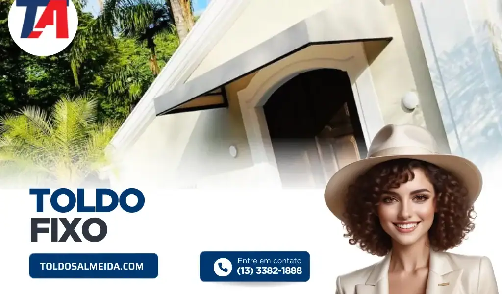 Toldo fixo uma solução robusta e permanente para proteger contra o sol e a chuva