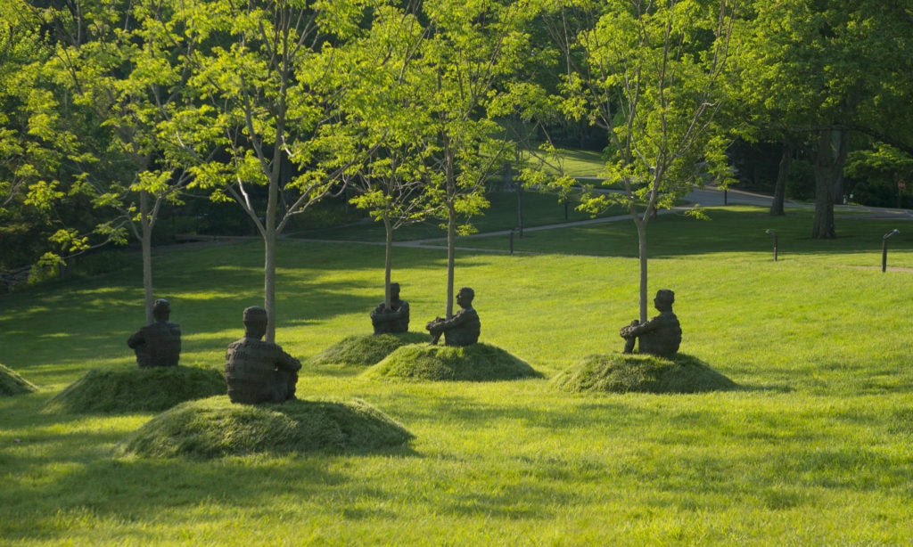 THE HEART OF TREES 2007, Bronze (7 elements), 99 x 66 x 99 cm (each), 150 Kg each: © Jaume Plensa. Courtesy Galerie Lelong, New York