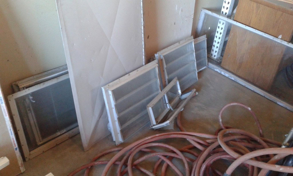 recovered windows, to mostly be reused