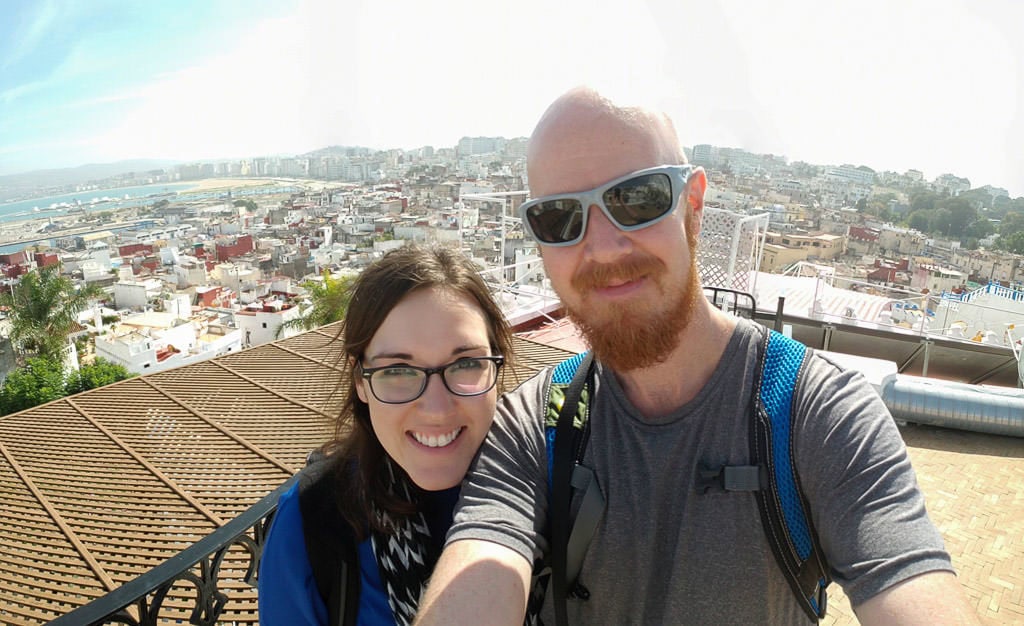 rooftop selfie in tangier on day trip to Morocco tour