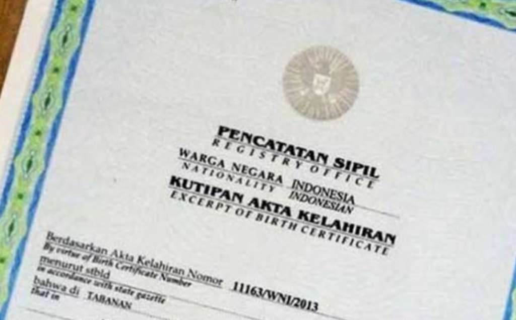 Apostille akta kelahiran