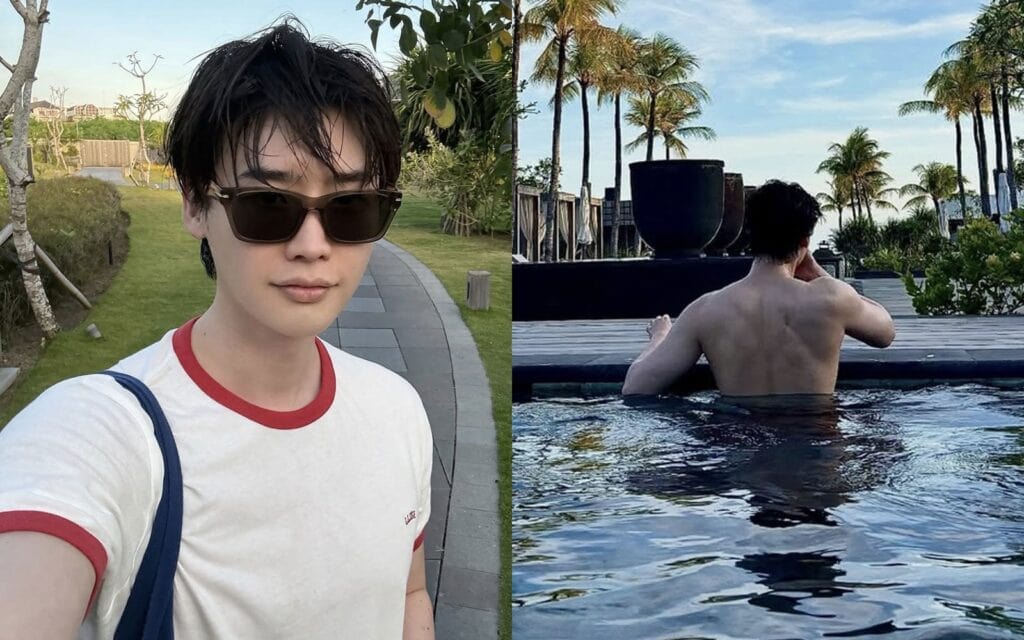 Liburan Seru Lee Jong Suk: Pamer Punggung Kekar di Pantai!