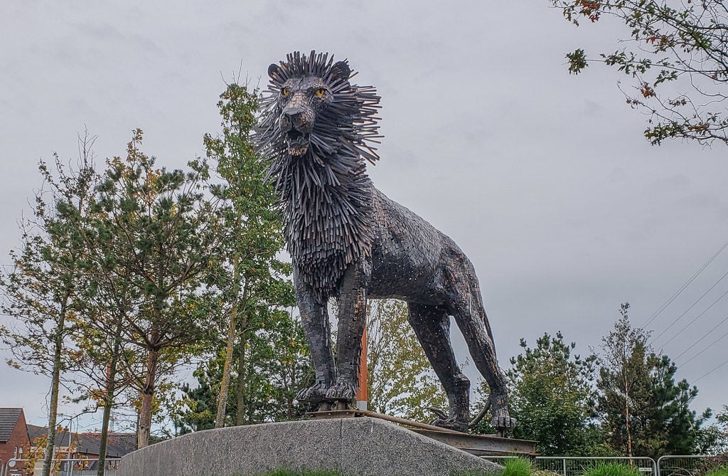 Statue in C.S. Lewis Square in Belfast