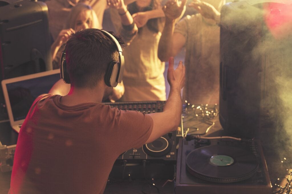 DJ warming up the audience