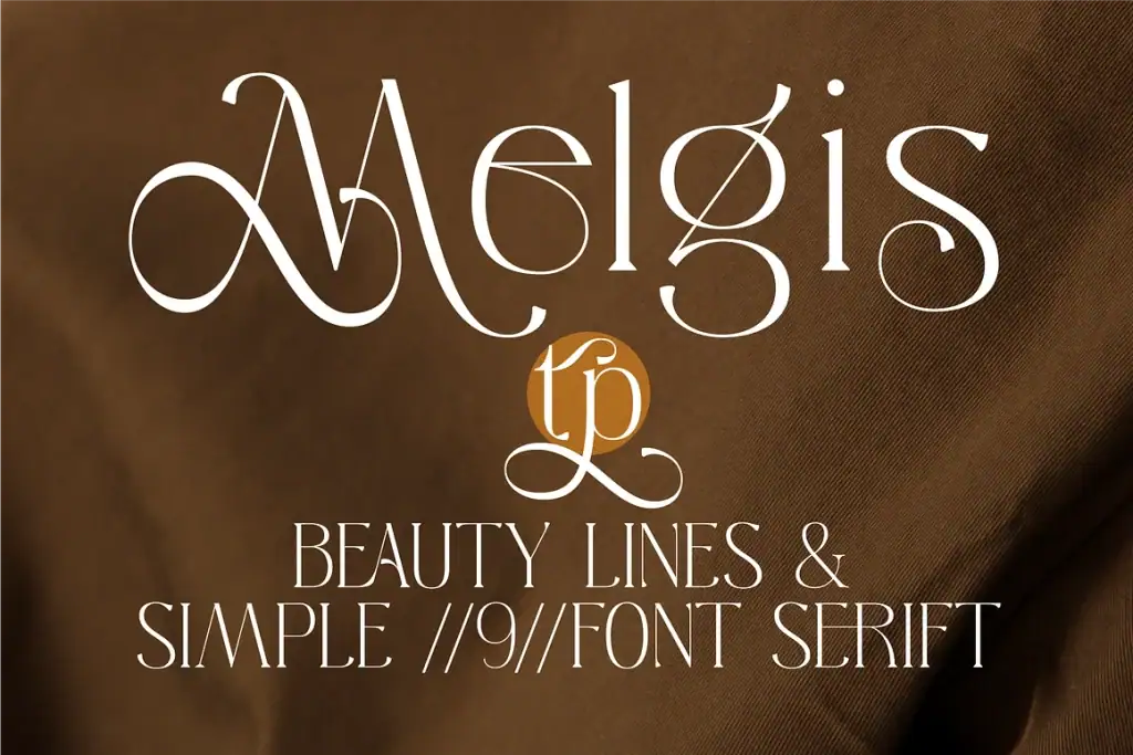 Download Melgis Tp, a premium beauty serif font by AuthenType. Perfect for logos, magazines, and branding.